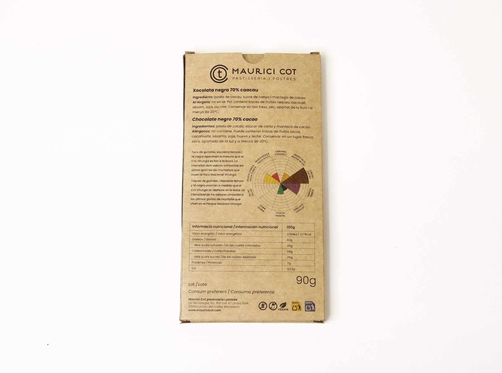 Xocolata 70% Virunga - Imatge 2